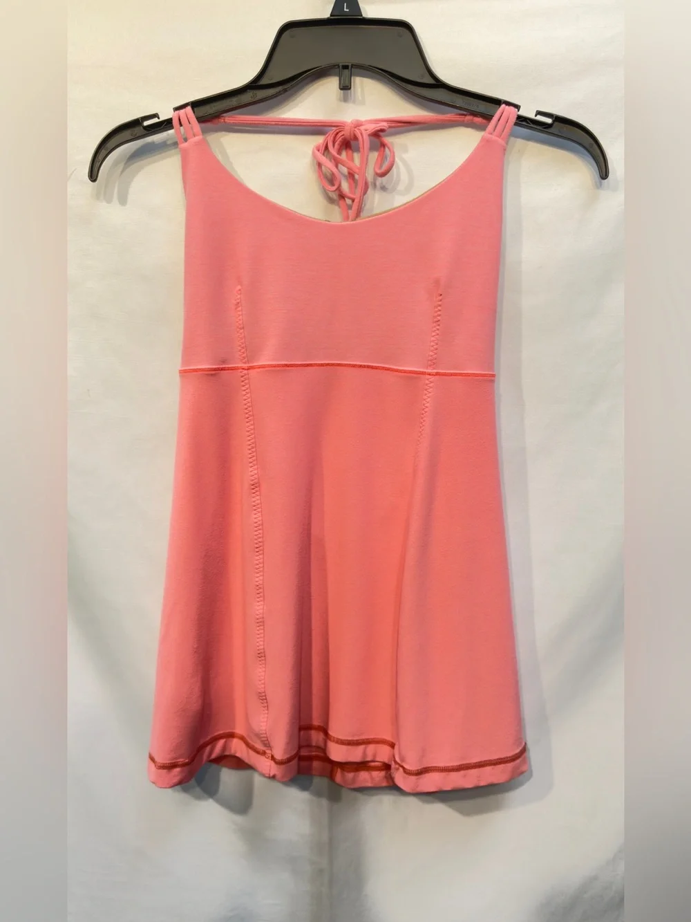 Lululemon electric coral hot yogi yoga halter tank top 6
